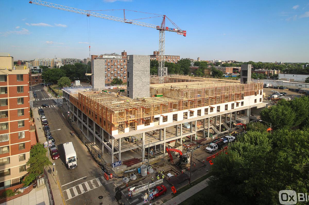 CBG’s Trellis House under construction. The building is located at 907 Barry Place NW, Washington, DC 20001.