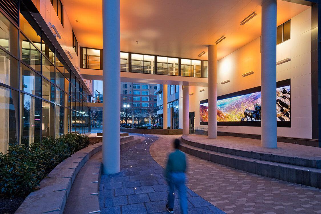 CBG’s Latitude public plaza and walkway located at 3601 North Fairfax Drive, Arlington, VA 22201.