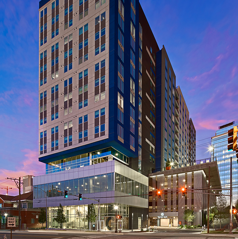 CBG’s Generation Atlanta apartment community located at 369 Centennial Olympic Park Drive, Atlanta, GA 30313.