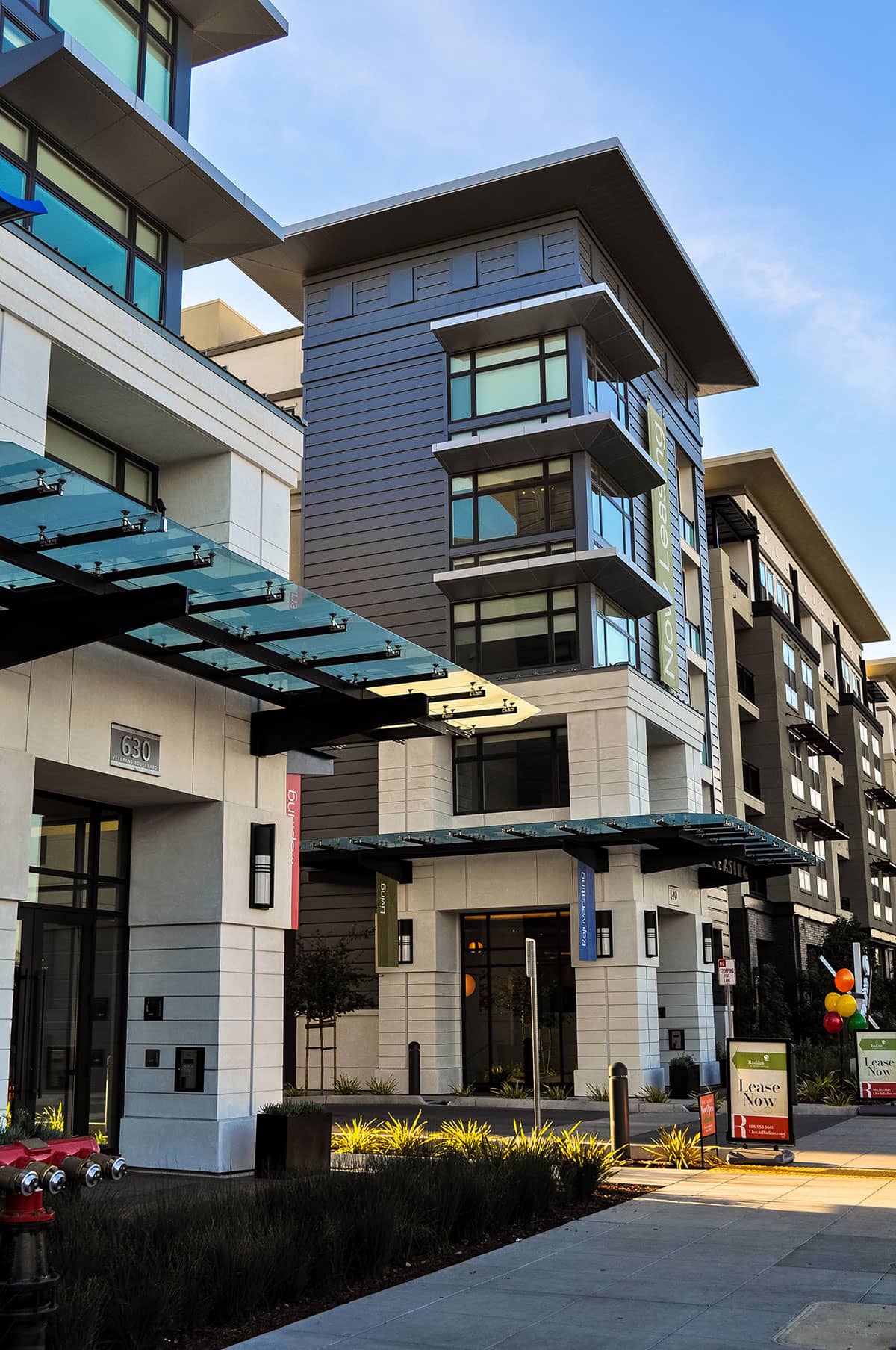 CBG’s Radius Apartments buildings located at 620 Veterans Blvd Redwood City, CA 94063.