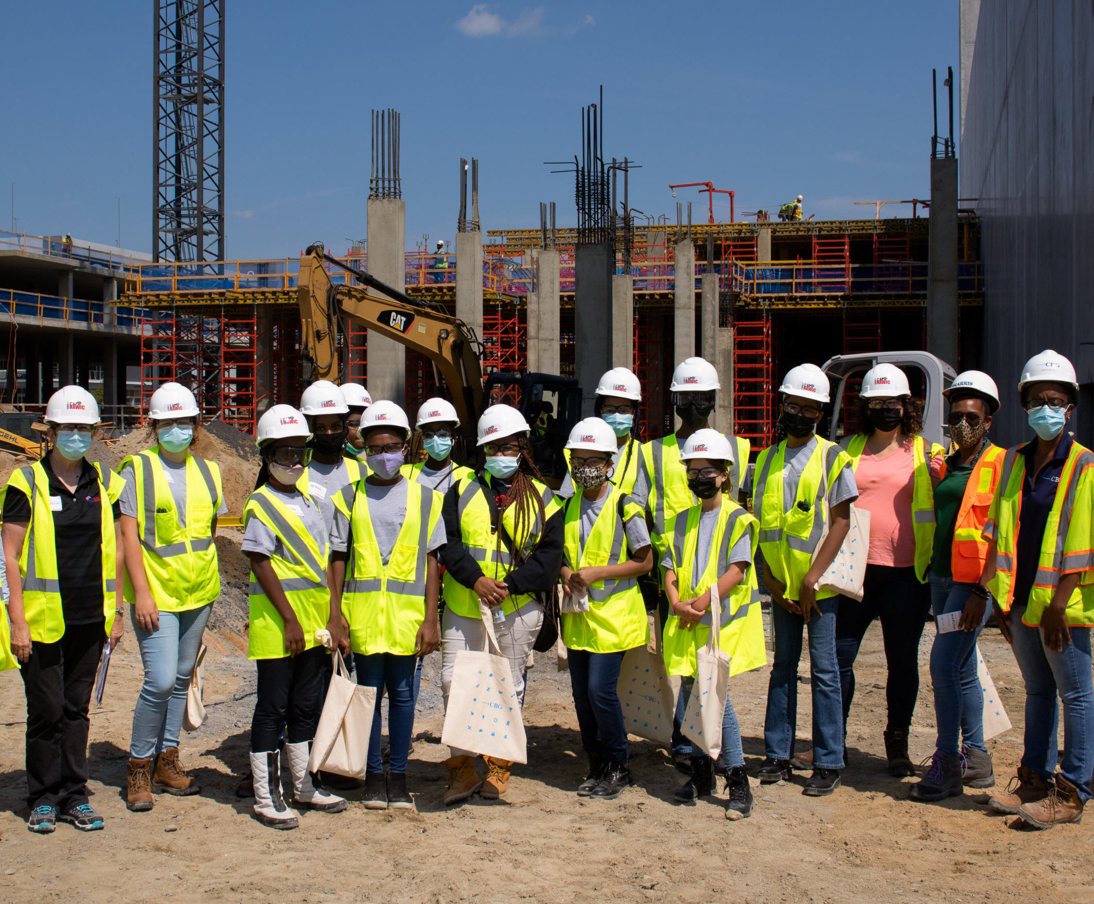Women of CBG at a CBG construction site.