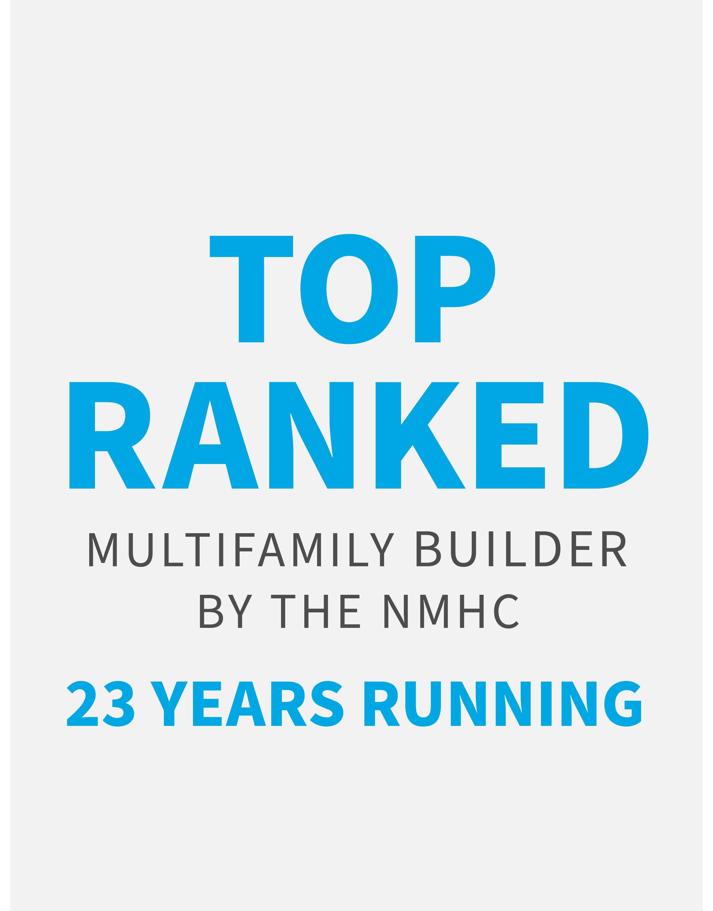 CBG is one of the top ranked multifamily builders in the country