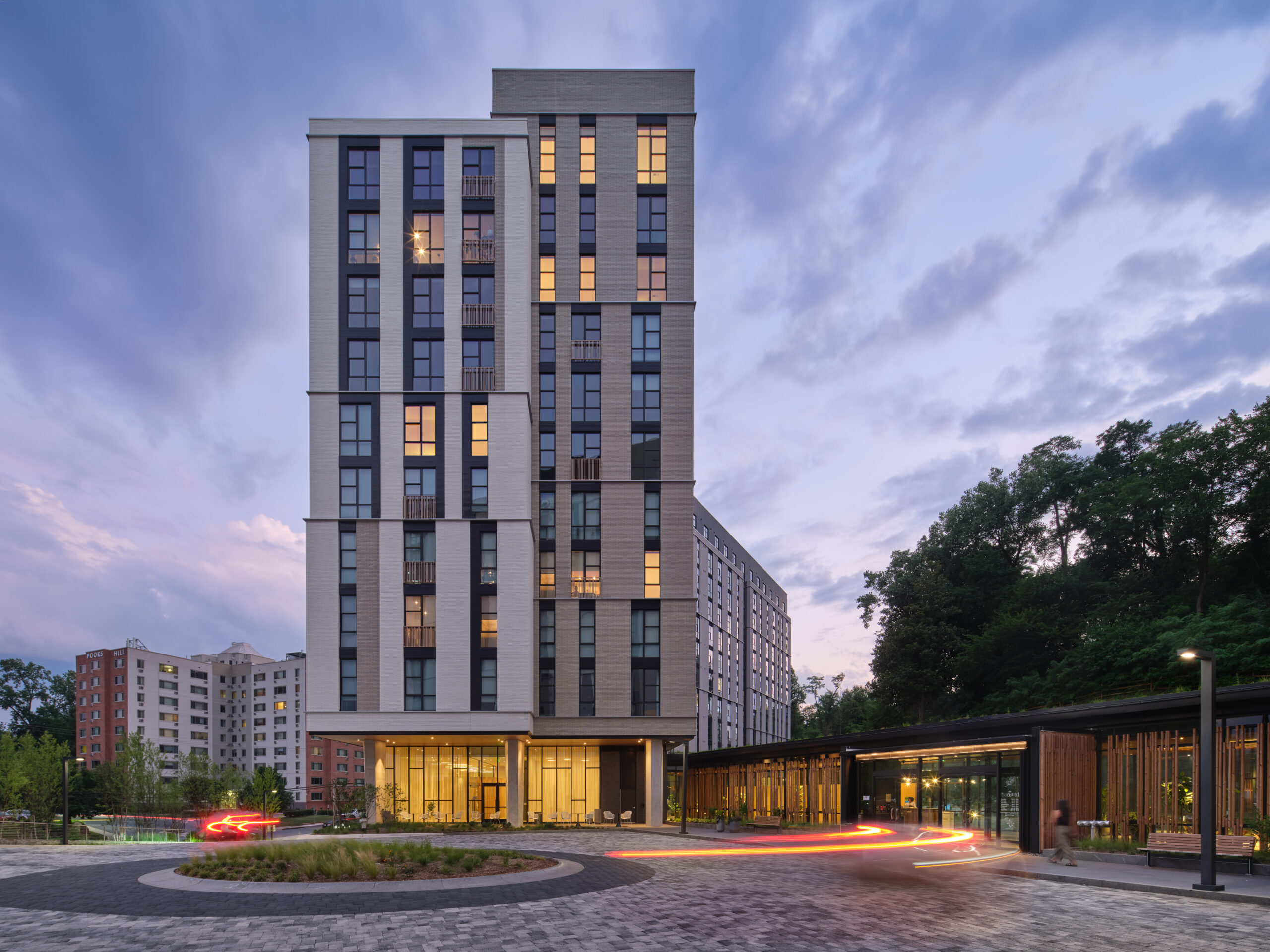 An exterior of CBG’s The Astrid apartment community located 5159 Pooks Hill Rd, Bethesda, MD 20814.