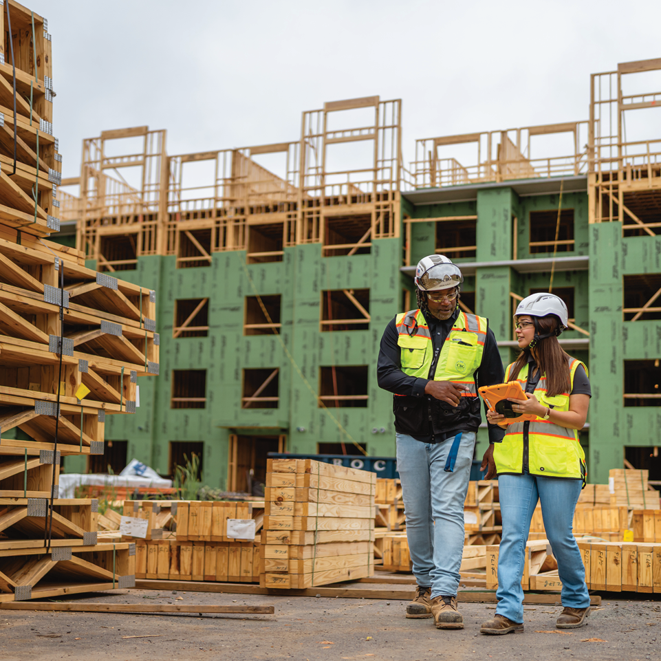 CBG’s Elms at Watershed under construction. The building is located at 302 Arundel Gateway Blvd, Laurel, MD 20724.